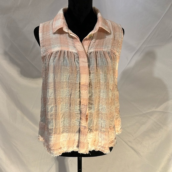 Free People Women's Hey There Sunrise Button Down Relaxed, Flowy, Hobo Size M - Picture 5 of 9